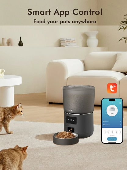 Automatic Smart Pet Feeder with Stainless Steel Bowl