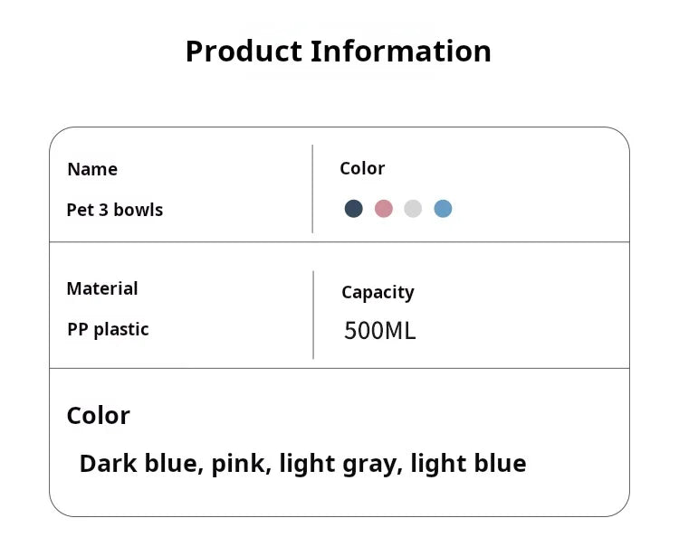 3-in-1 Cat Food & Water Bowl Set with Gravity Feeder