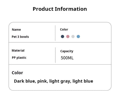 3-in-1 Cat Food & Water Bowl Set with Gravity Feeder