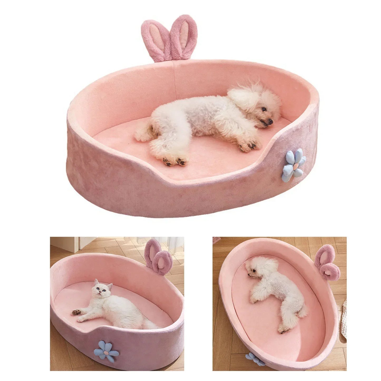 Soft Washable Pet Bed for Dogs & Cats