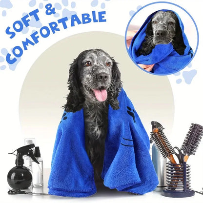 Quick-Drying Microfiber Dog & Cat Bath Towel