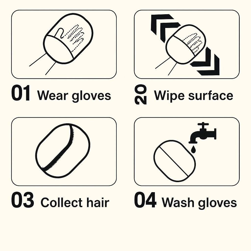 Pawfect Grooming Gloves – Double-Sided Pet Hair Collector